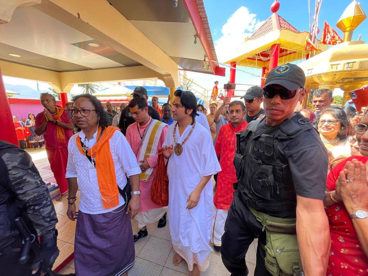 Guruji's procession with escort
